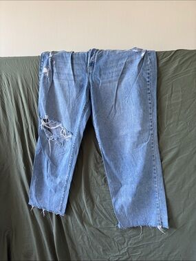 Classic blue ripped jeans